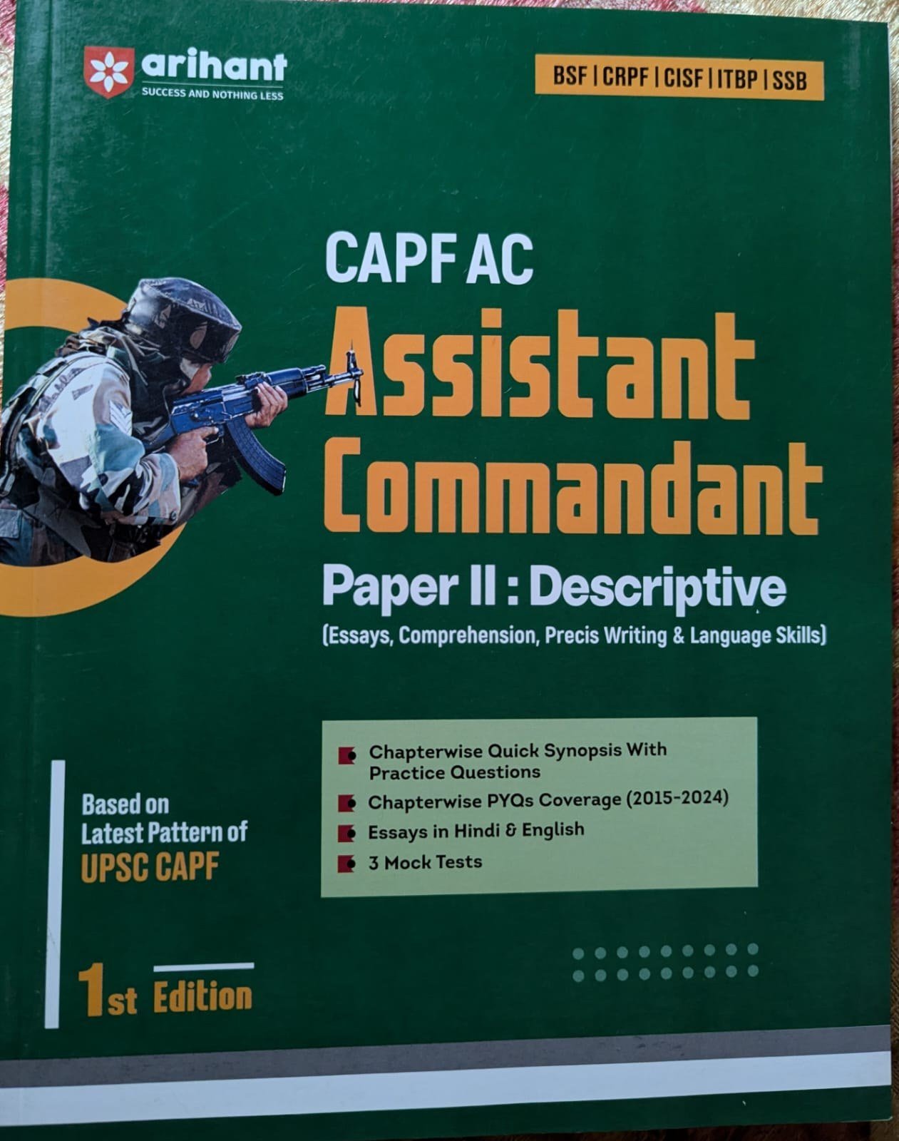 UPSC CAPF Assistant Commandant 2025 Descriptive - New Book - Bookaao
