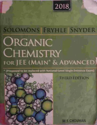 Solomons Fryhle Snyder Organic Chemistry for JEE