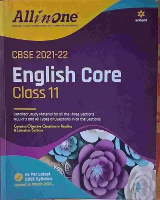Arihant ENGLISH CORE Class 11 2021-22