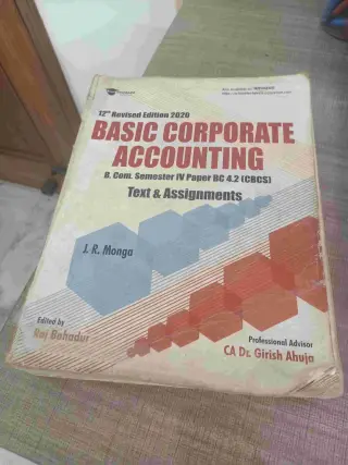 Basic Corporate Accounting by J.R. Monga