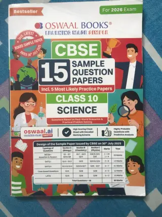 CBSE class 10; OSWAAL sample paper questions - 2nd Hand Book - Bookaao
