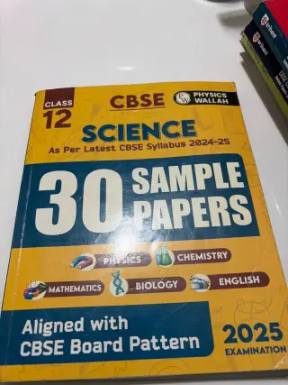 Class 12th CBSE sample paper PW