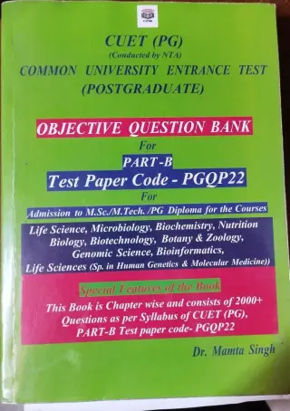Cuet pg biology prep book.