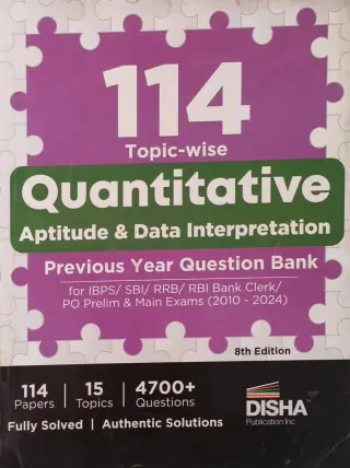 Disha 114 Topic-wise Quantitative Aptitude PYQ