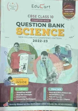 Educart Class 10  SCIENCE QUESTION BANK