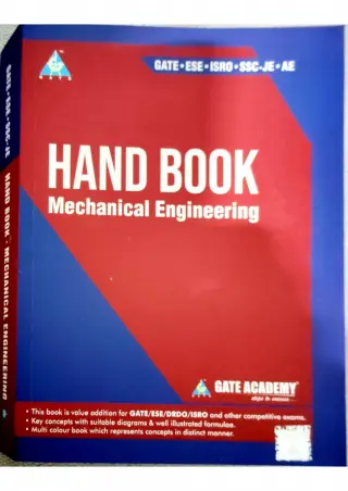 Hand Book for Mechnical Engineering - Second Hand - Bookaao