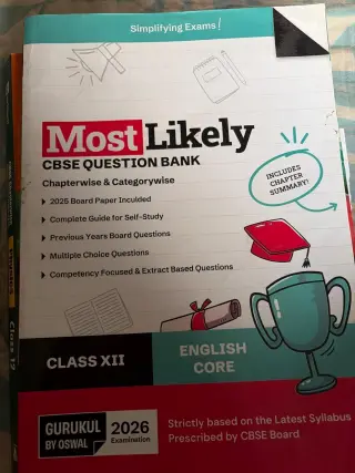 Most likely English class 12 CBSE question bank