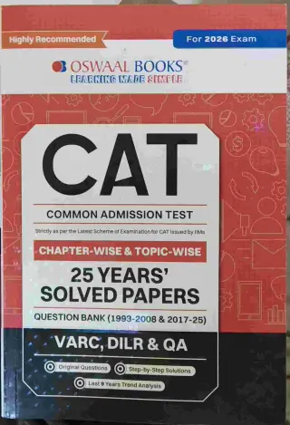 Oswaal CAT CHAPTER-WISE & TOPIC-WISE+25 YEARS PYQs - new