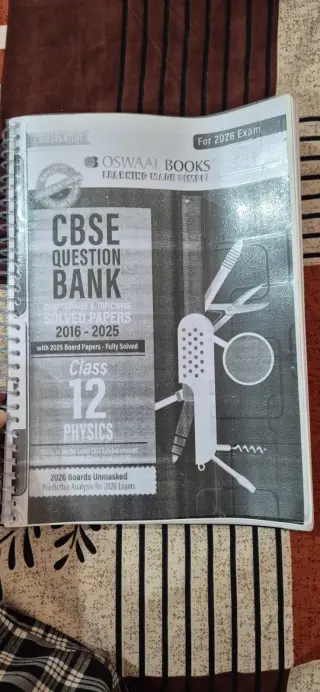 Oswaal CBSE Question Bank Class 12th physics .