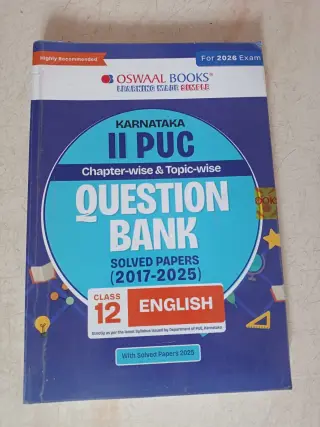 OSWAAL KARNATAKA 2ND PUC ENGLISH  QUESTION BANK - Second Hand - Bookaao