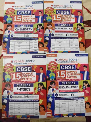 OSWAL CBSE CLASS 12 SET OF 4 BOOKS(PCM+ENG)