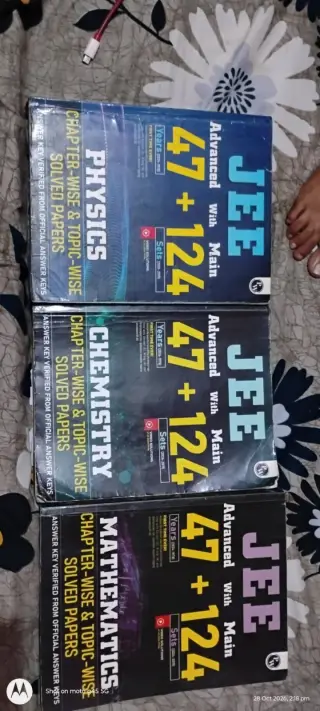 PW JEE Advanced 47 Years + JEE Main 124 Sets PYQ - Second Hand - Bookaao