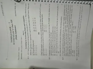 Sample Papers and question paper class 12