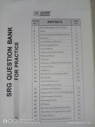 Srg question bank Allen physics