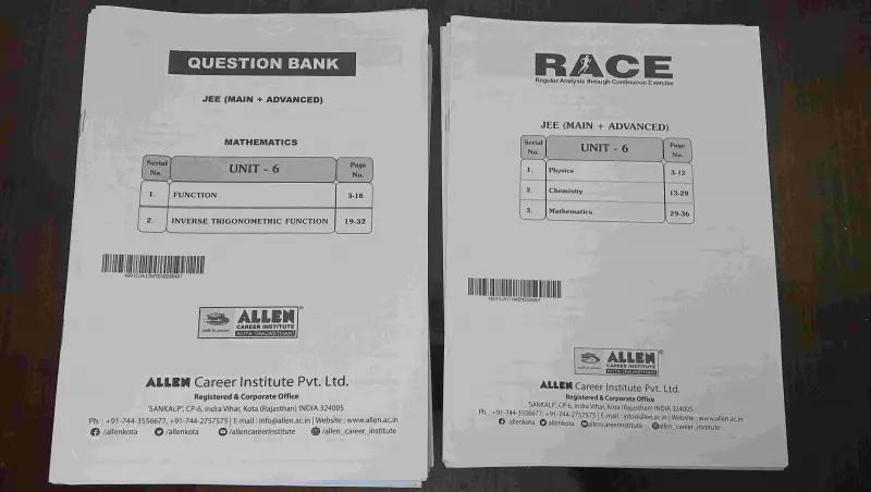 Buy Second Hand ALLEN Class 12 JEE ( Main+Adv) RACE+ Question bank in Raniganj - Bookaao