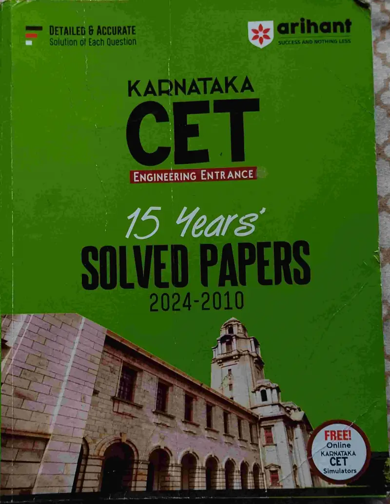 Buy Second Hand Arihant KARNATAKA CET ENGINEERING ENTRANCE  test in Yellapur - Bookaao