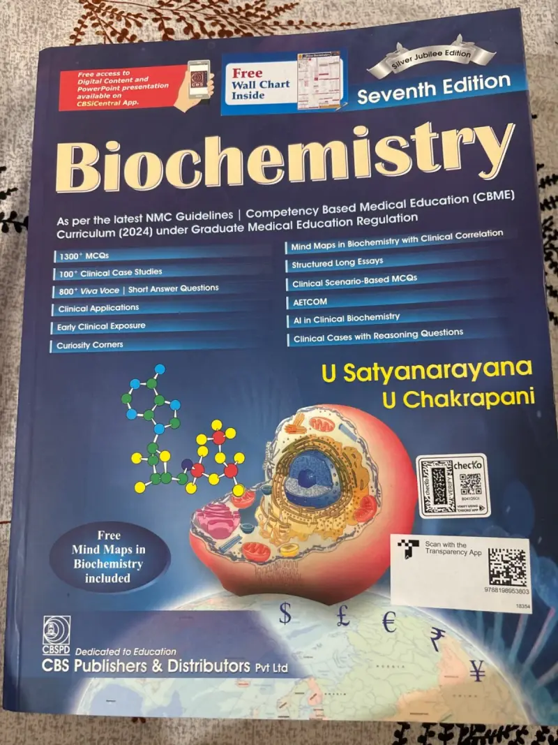 Buy New BIOCHEMISTRY MBBS FIRST YEAR in Gohana, Sonipat - Bookaao