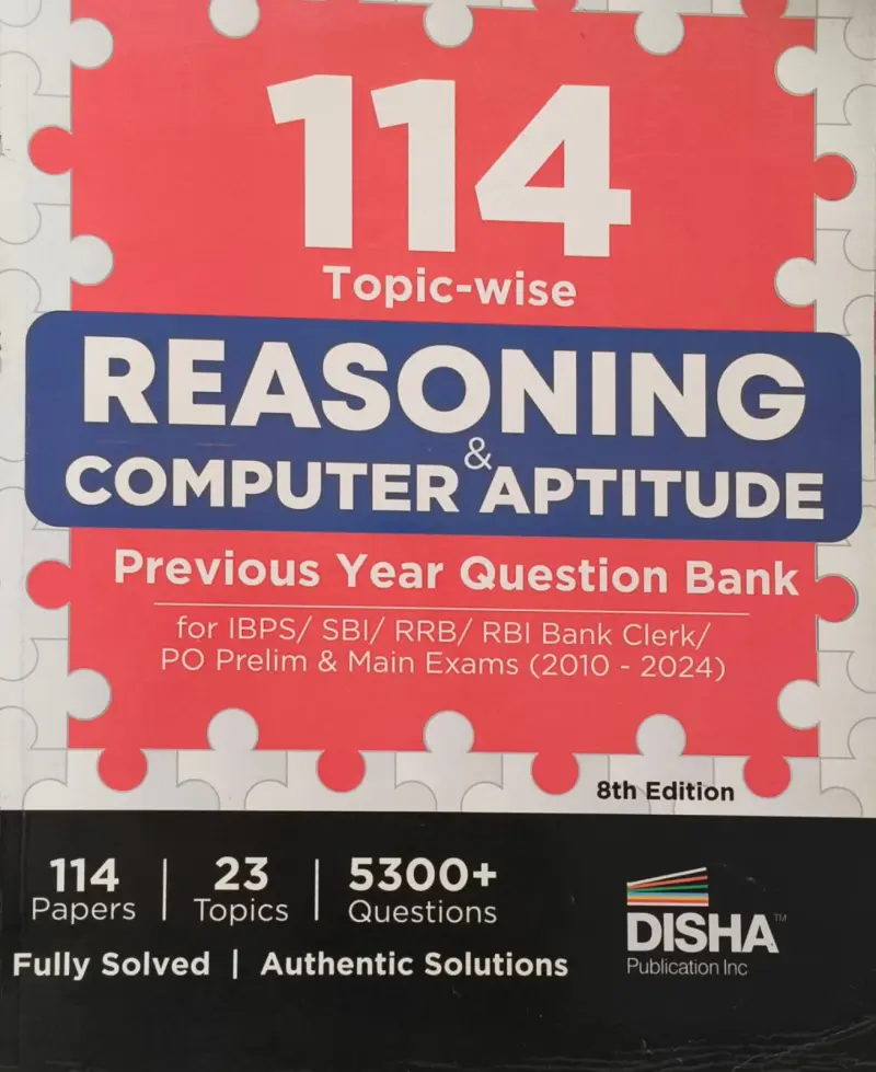 Buy Second Hand Disha 114 Topic-wise Reasoning & Computer Aptitude in New Delhi - Bookaao