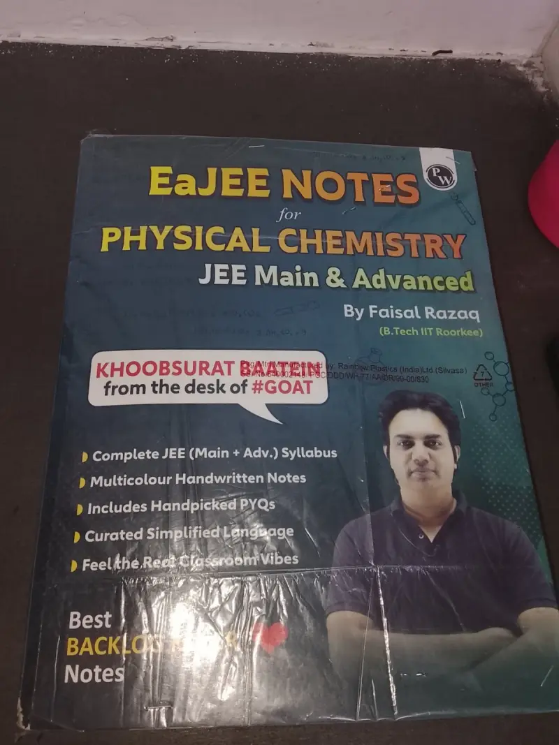 Buy New Eajee notes for Physical chemistry  by Faisal sir in Jaipur - Bookaao