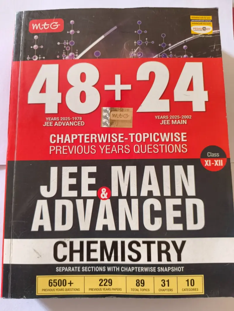 Buy New Jee mains & Advanced Chemistry PYQ (MTG) in Sonipat - Bookaao