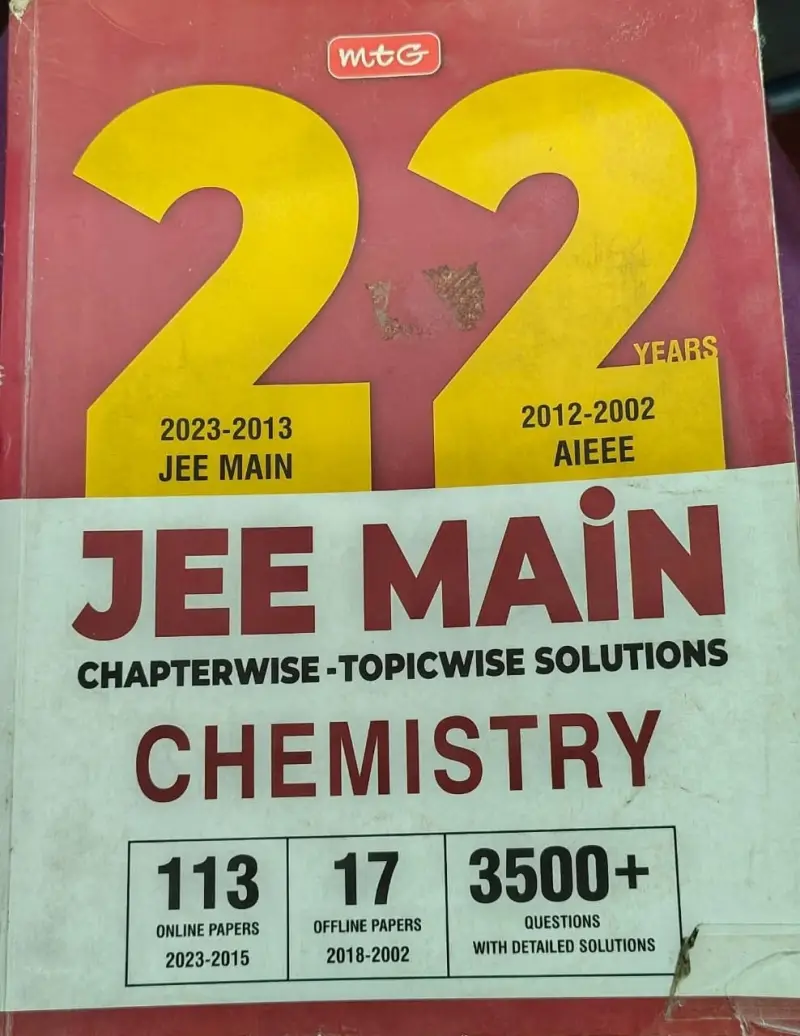 Buy Second Hand MTG 22 Years (2023-2002) JEE MAIN PYQ Book in dharwad - Bookaao