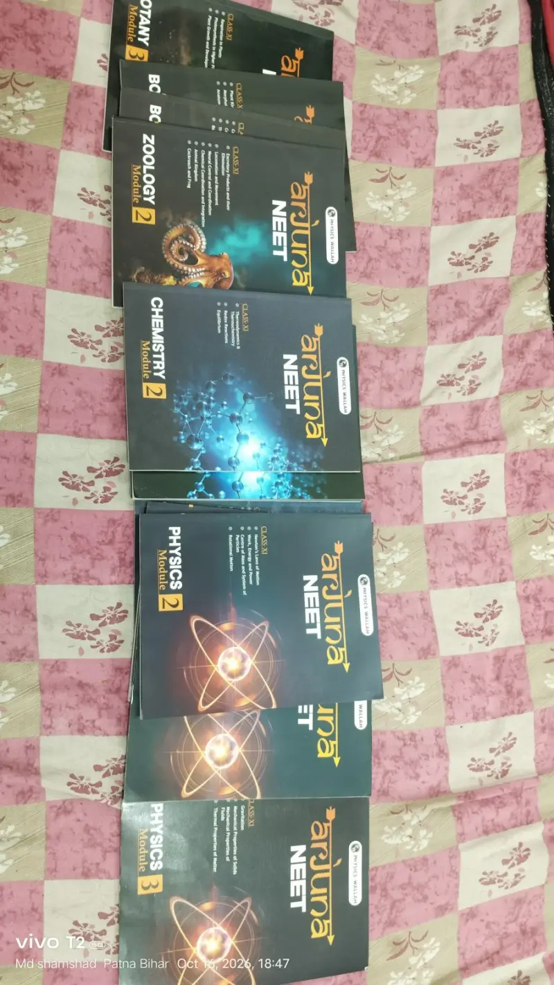 Buy Second Hand Neet English medium module 11th PW ka in Patna bhootnath bodh bihar colony kushbu minaral water ke pass - Bookaao
