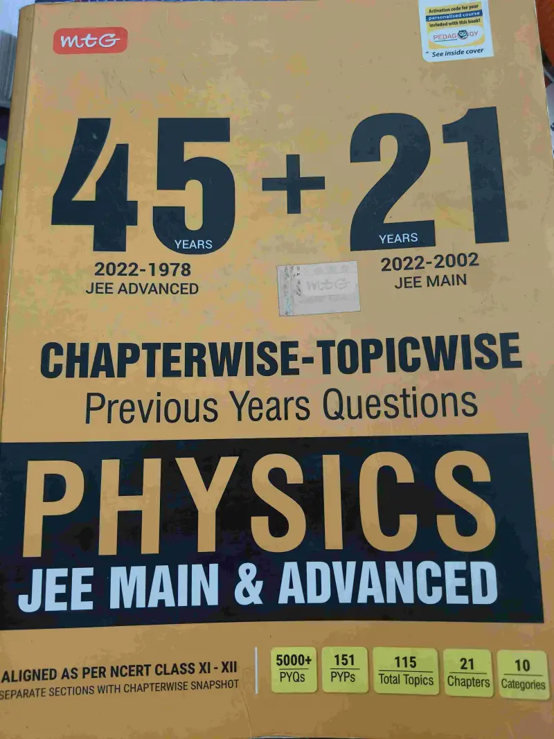 Buy Second Hand Physics Jee main+adavanced by mtg in Nagpur - Bookaao