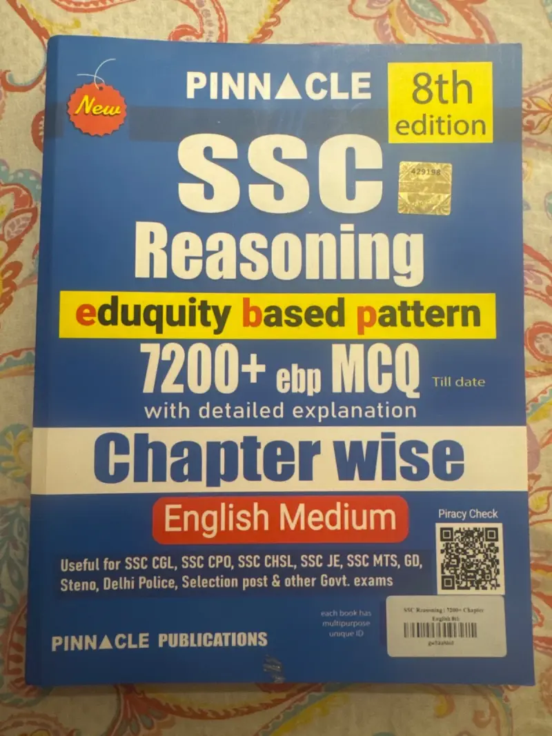 Buy New PINNACLE SSC REASONING 2027 in Mumbai - Bookaao