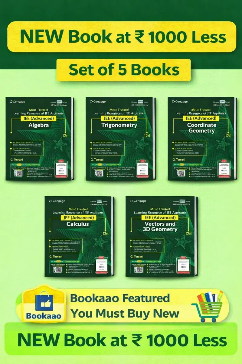 Cengage Mathematics Combo for JEE Advanced: Algebra + Calculus + Coordinate Geometry + Trigonometry + Vectors and 3D Geometry Set of 5 Books with Free Online Assessments & Digital Content